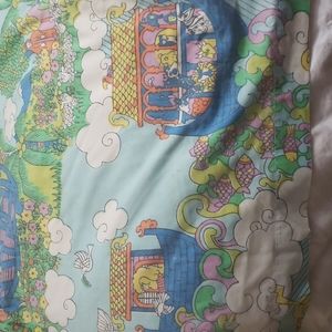 Vintage Sears Noahs Arc twin flat sheet
